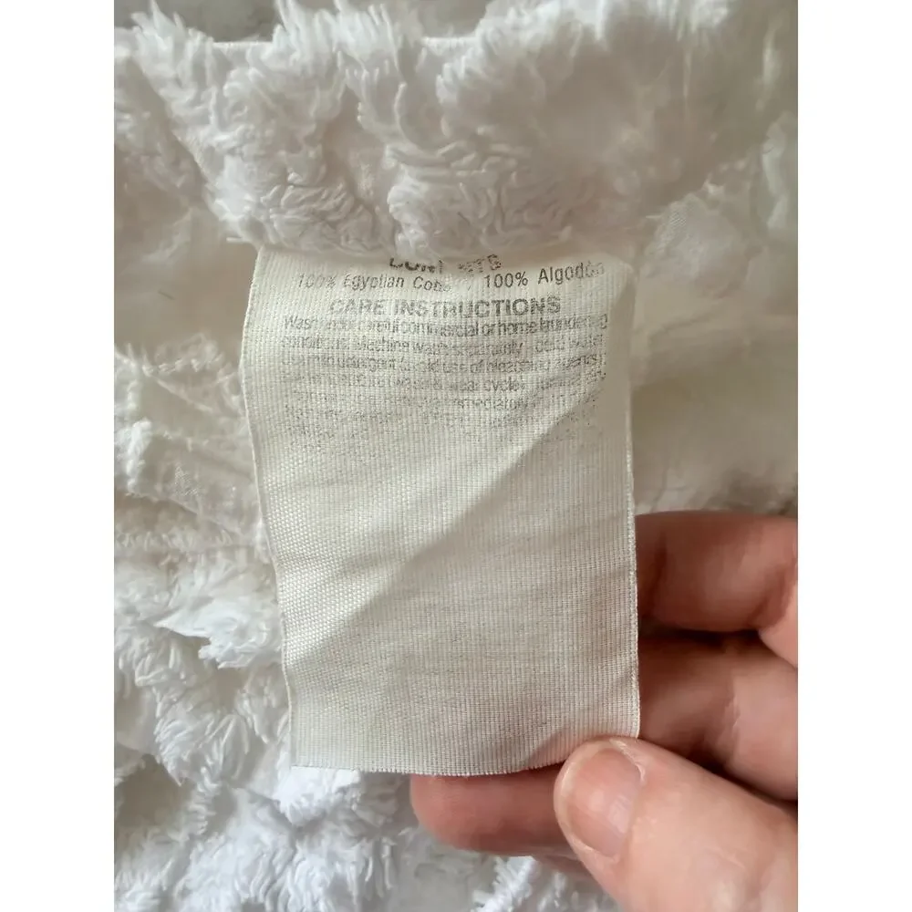 Vintage 100% Egyptian cotton chenille king size bedspread blanket cottagecore